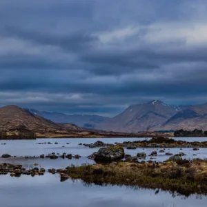 Bridge Of Orchy, Highlands, Landscape, Loch na h-Achlaise, Morning, Scotland, Spring, Sunrise